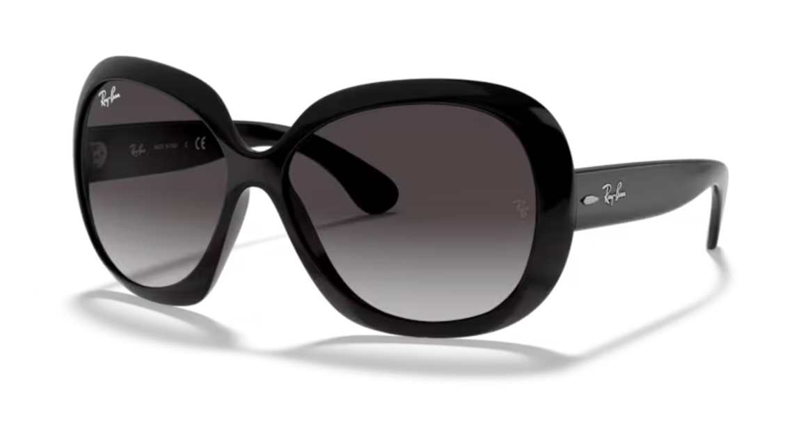 Large Black RayBan Ladies Frames with Grey Lenses