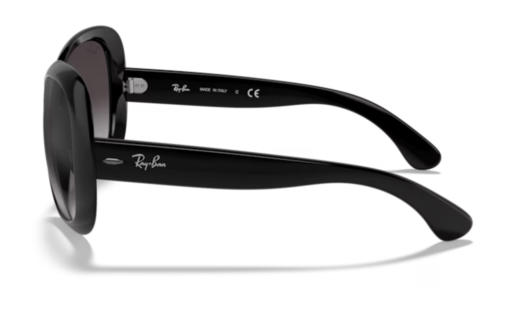Large Black RayBan Ladies Frames with Grey Lenses