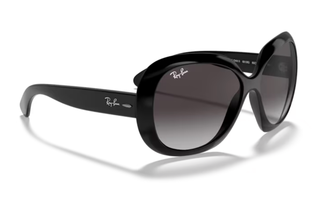 Large Black RayBan Ladies Frames with Grey Lenses