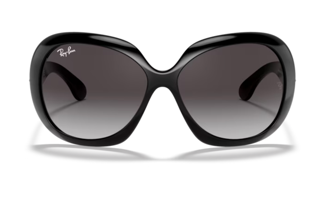 Large Black RayBan Ladies Frames with Grey Lenses