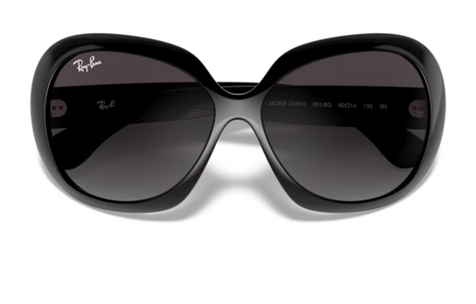 Large Black RayBan Ladies Frames with Grey Lenses