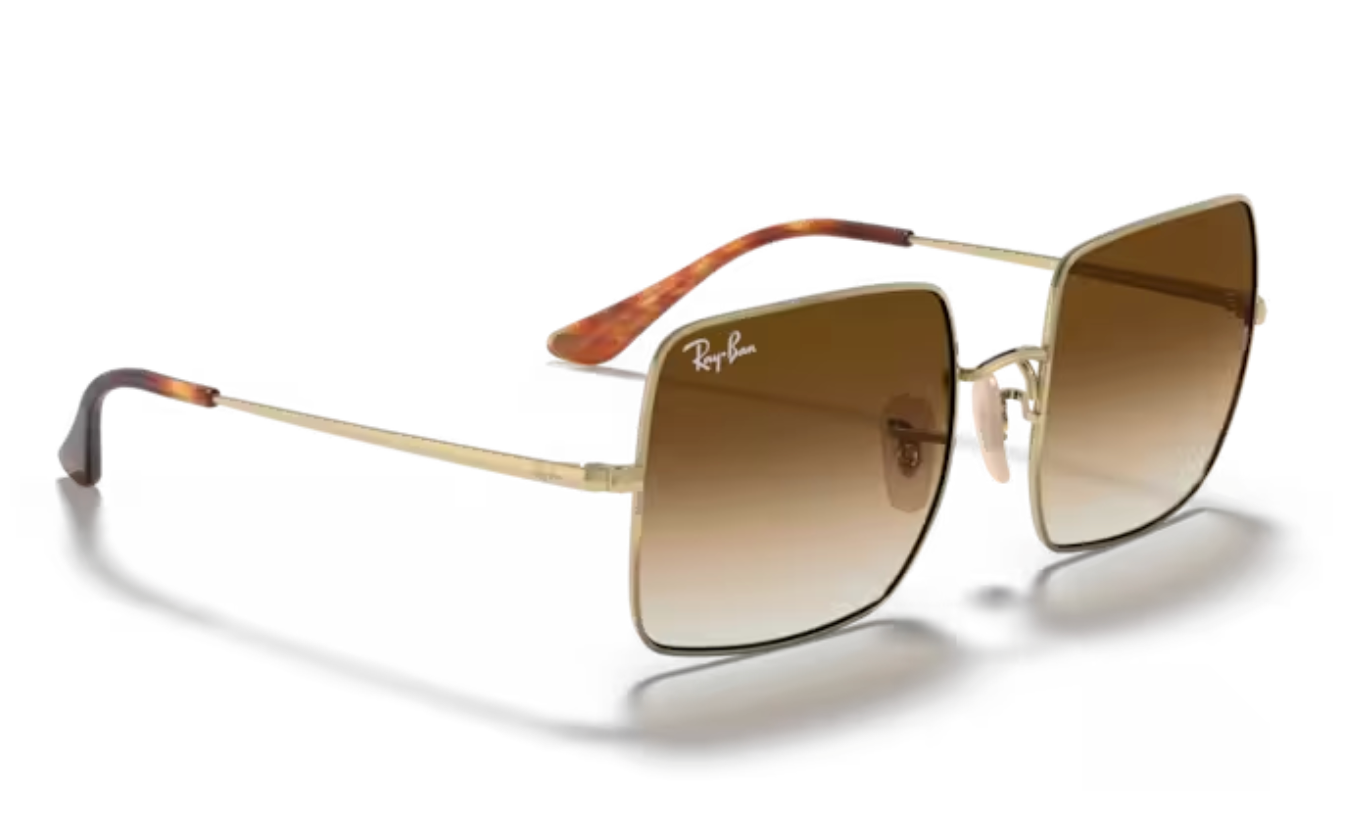 Ladies Ray Ban Gold Square Frames