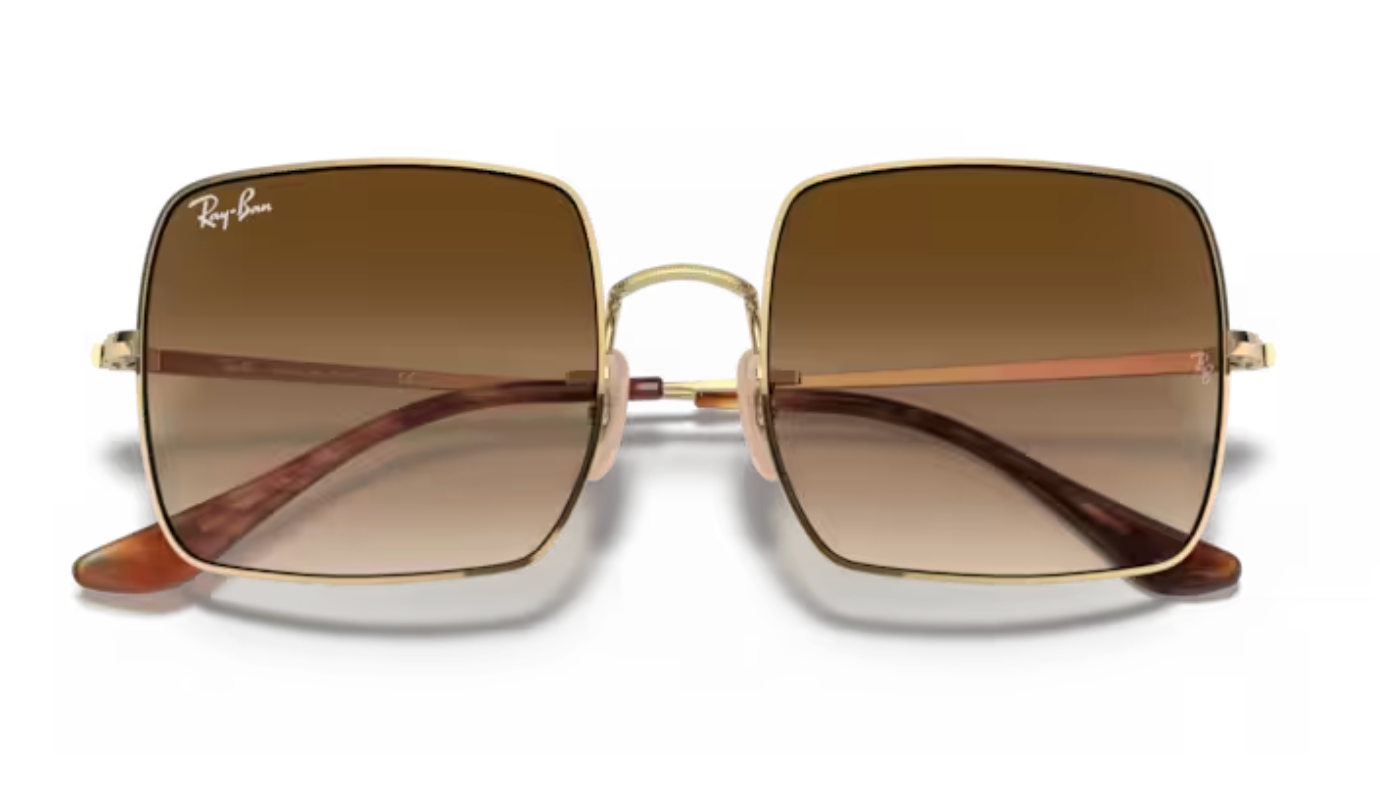 Ladies Ray Ban Gold Square Frames