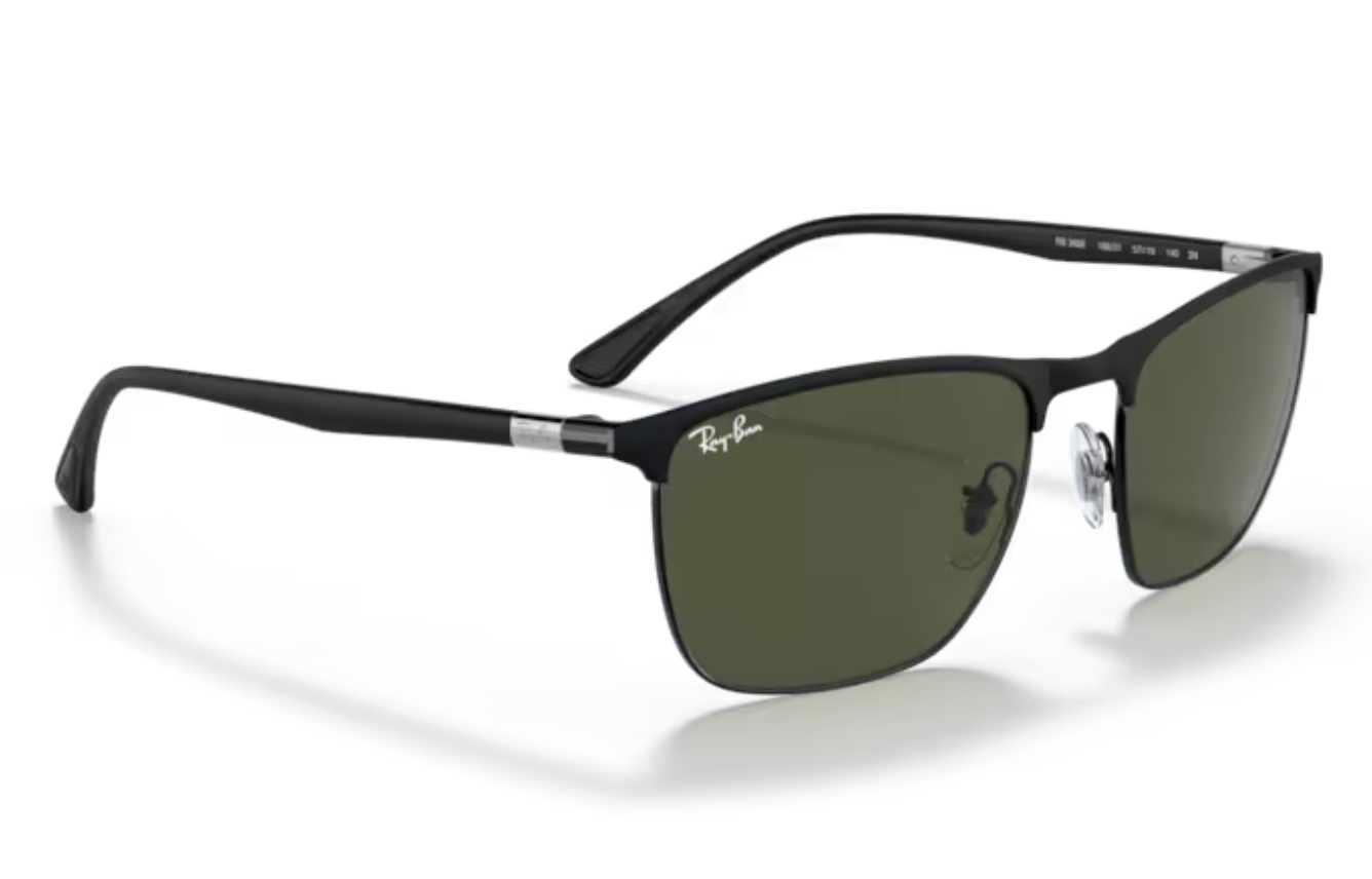 Ray Ban Gents Matte Black Metal Frames