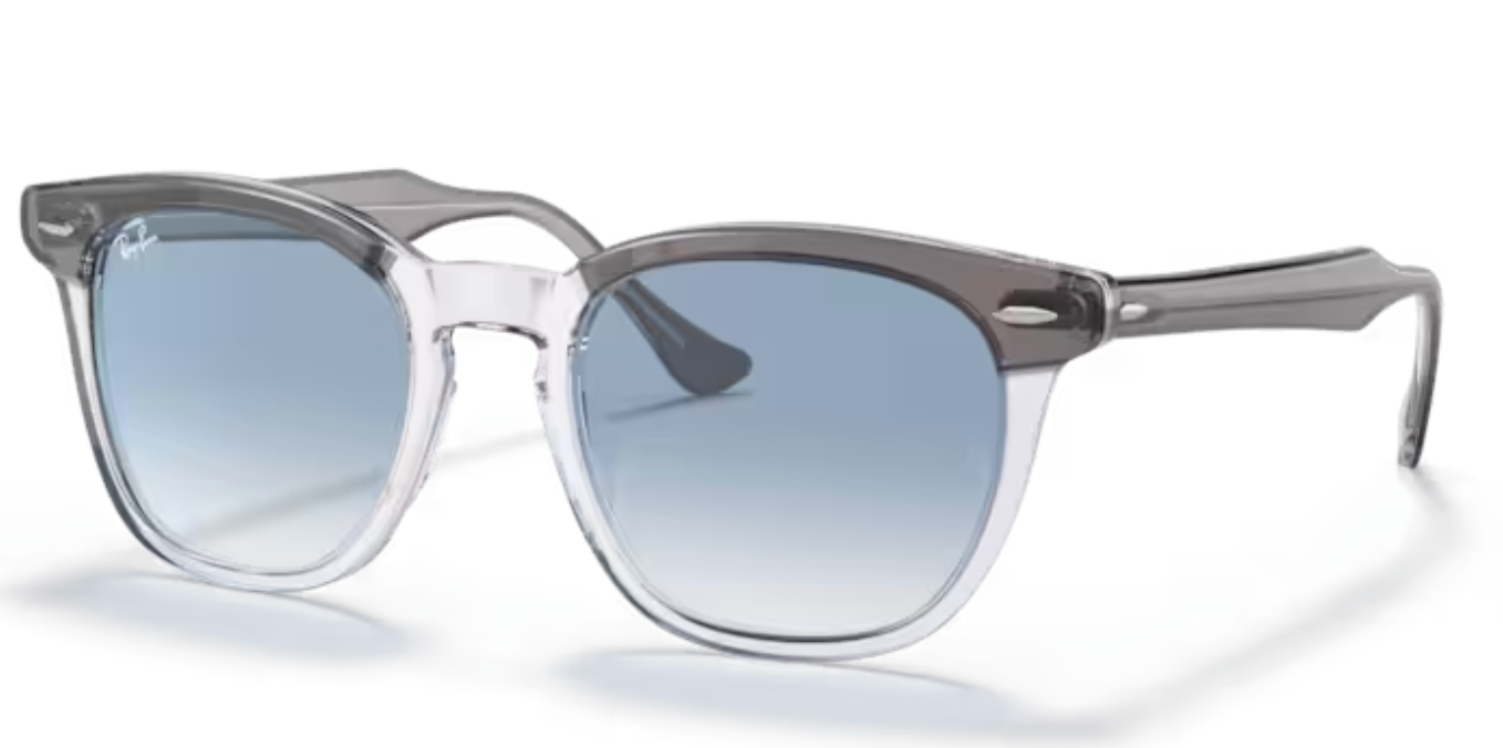 Ray Ban Grey on Transparent with Blue Gradient Lens