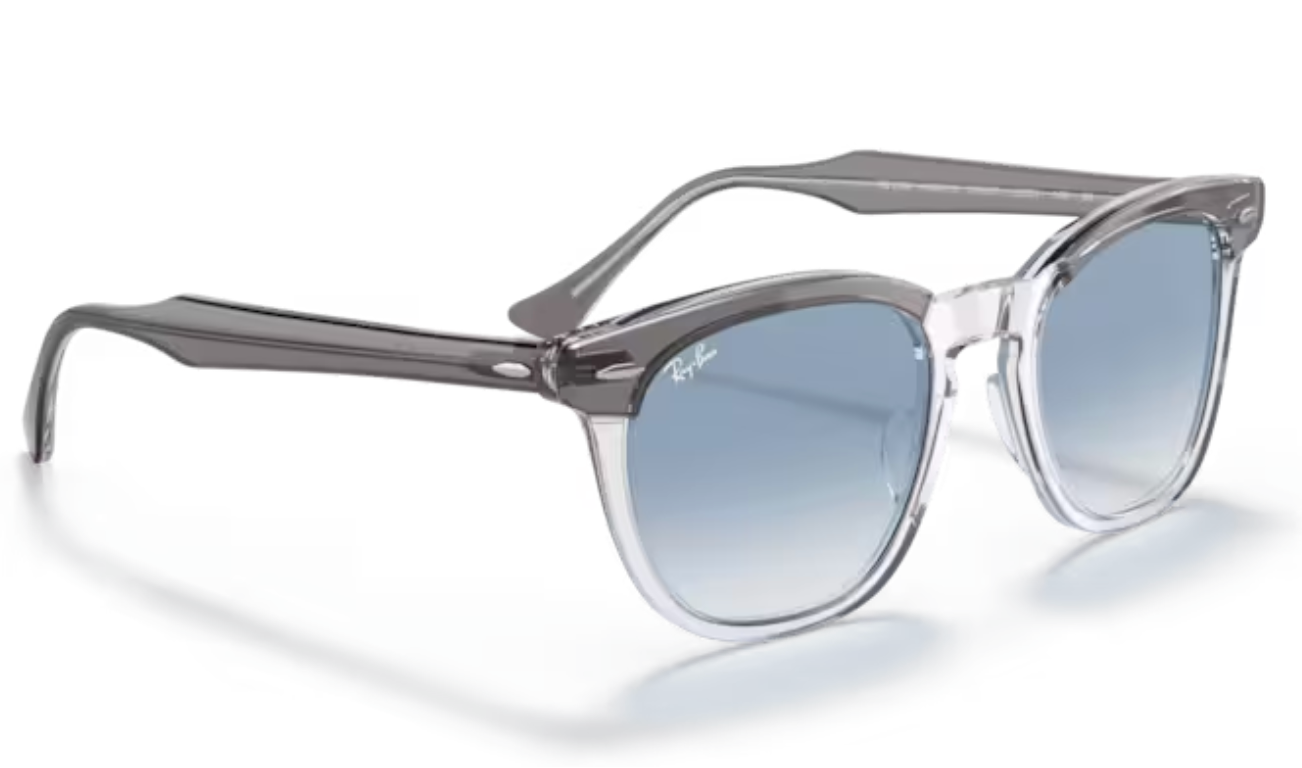 Ray Ban Grey on Transparent with Blue Gradient Lens