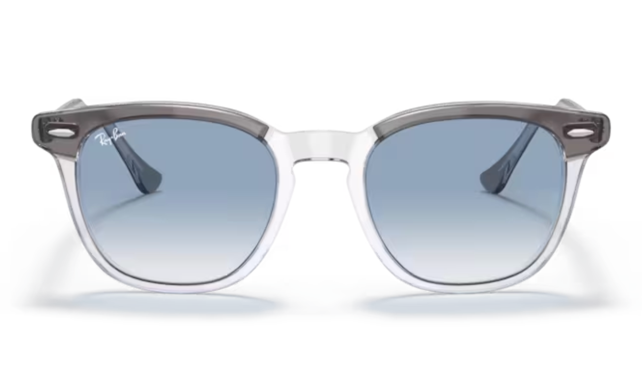 Ray Ban Grey on Transparent with Blue Gradient Lens