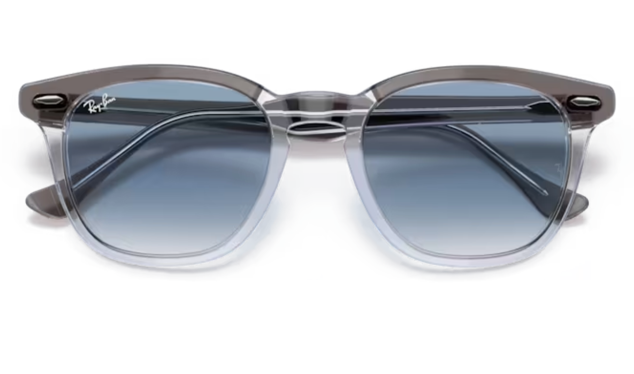 Ray Ban Grey on Transparent with Blue Gradient Lens