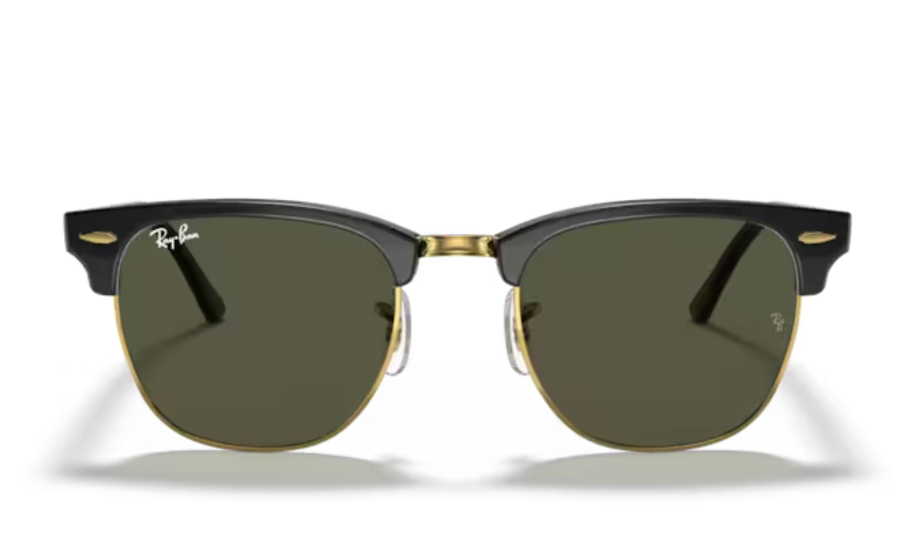 Ray Ban Clubmaster Unisex Frame - Black on Gold