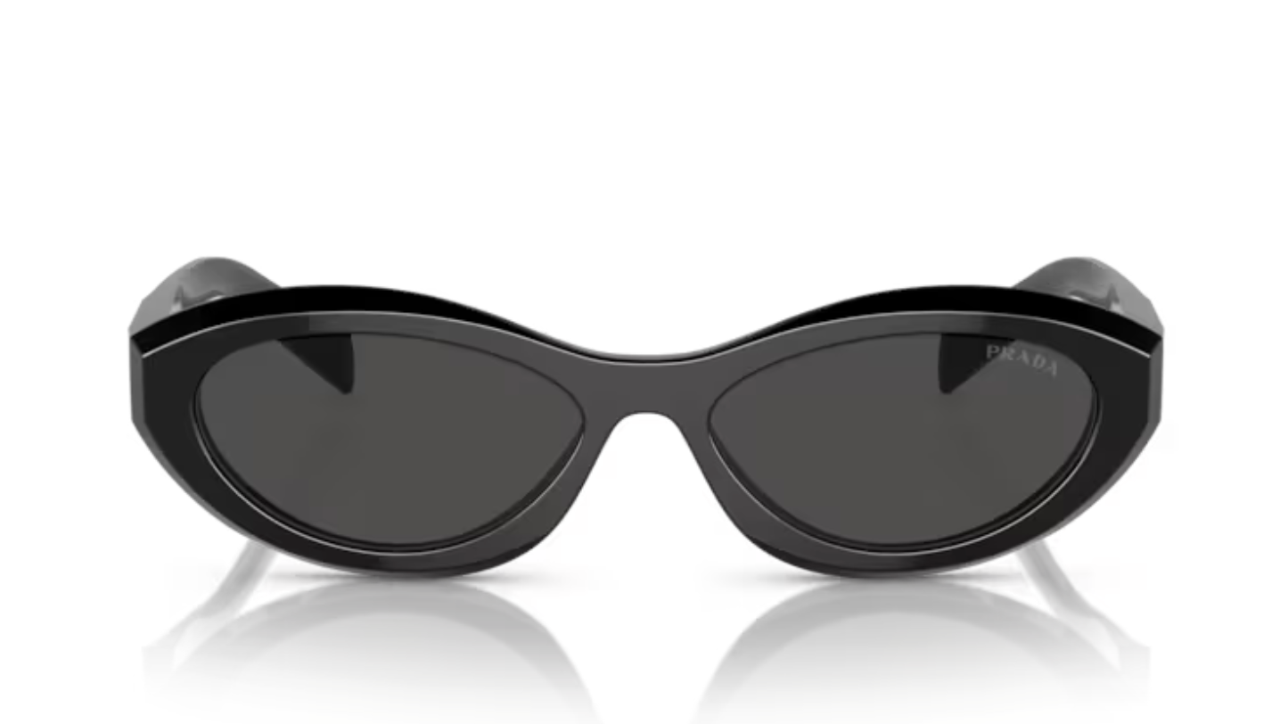 Prada Ladies Oval Black Frames