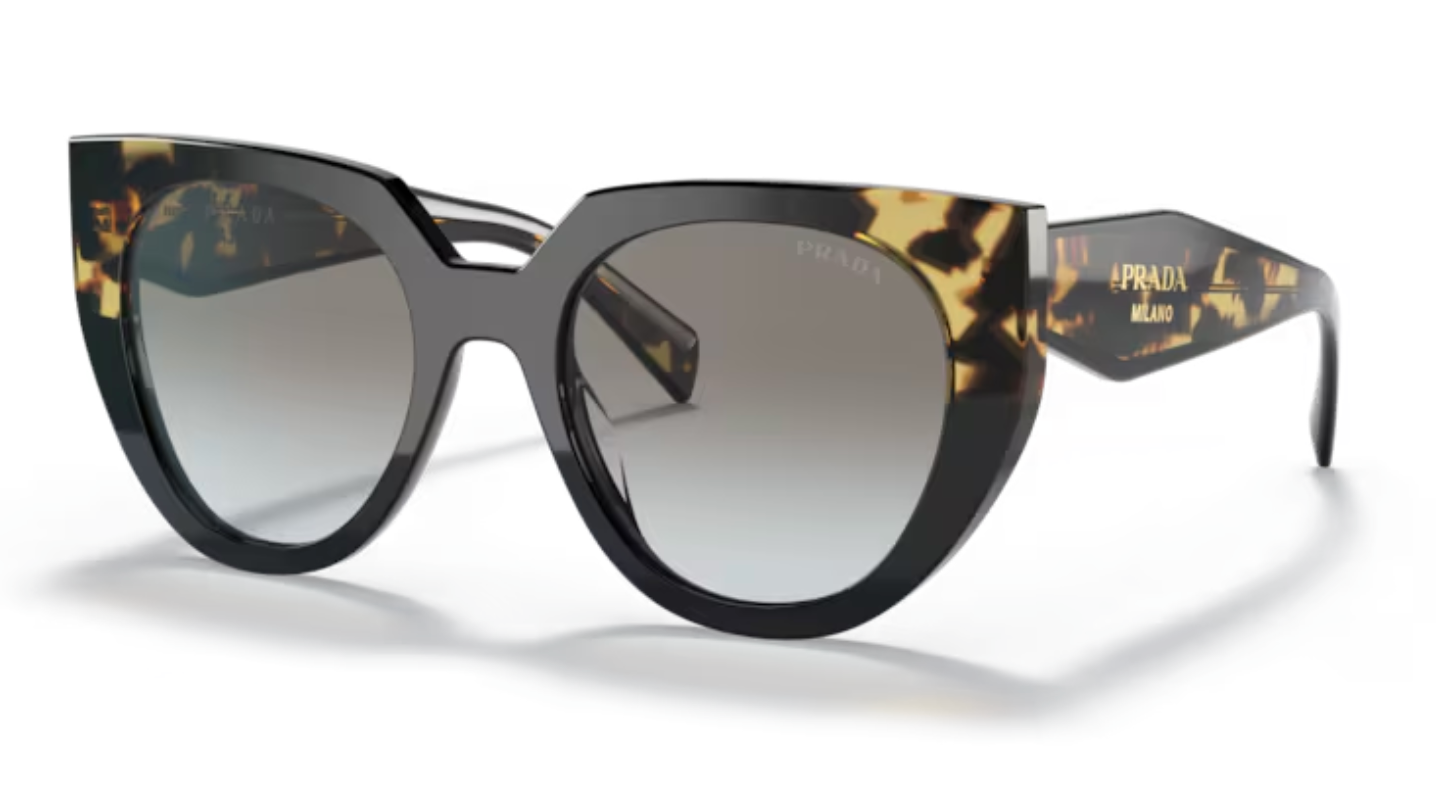 Prada Ladies Chunky Black/Tortoise Frames