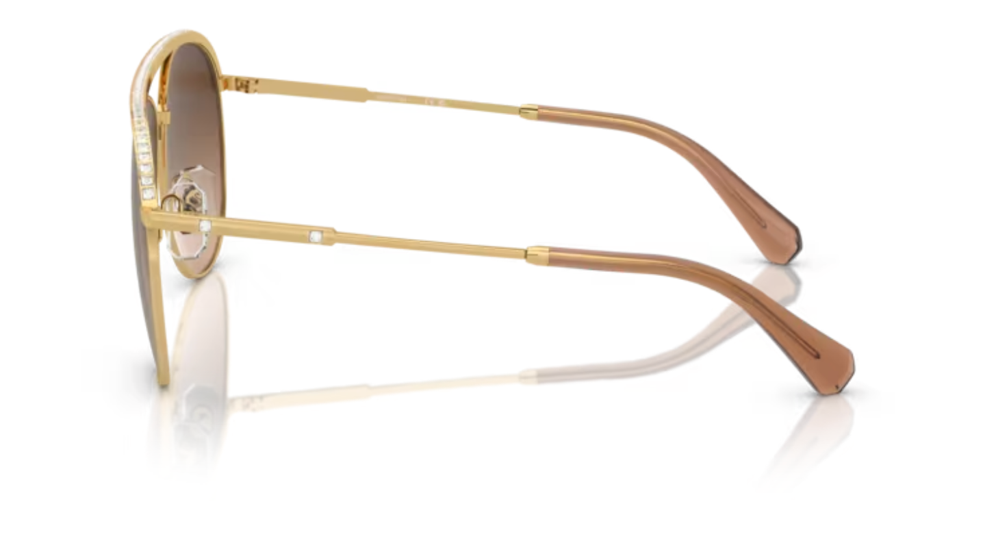 Swarovski Sparkly Aviator Frames in Gold
