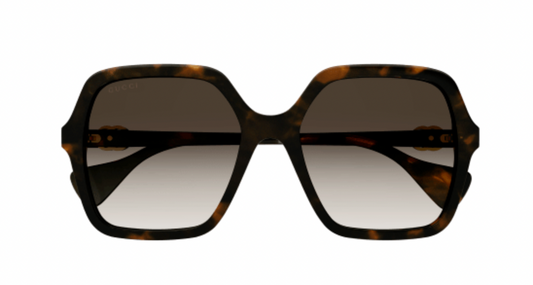 Gucci Large Square Acetate with Logo in Havana