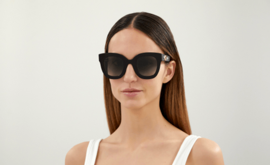 Gucci Ladies Black Frames with Star Detail Sides