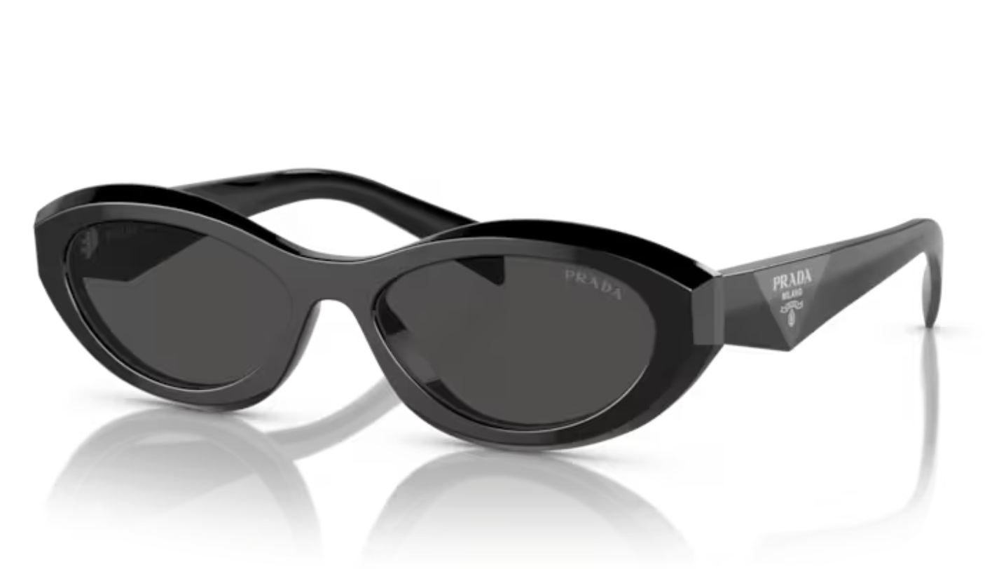 Prada Ladies Oval Black Frames