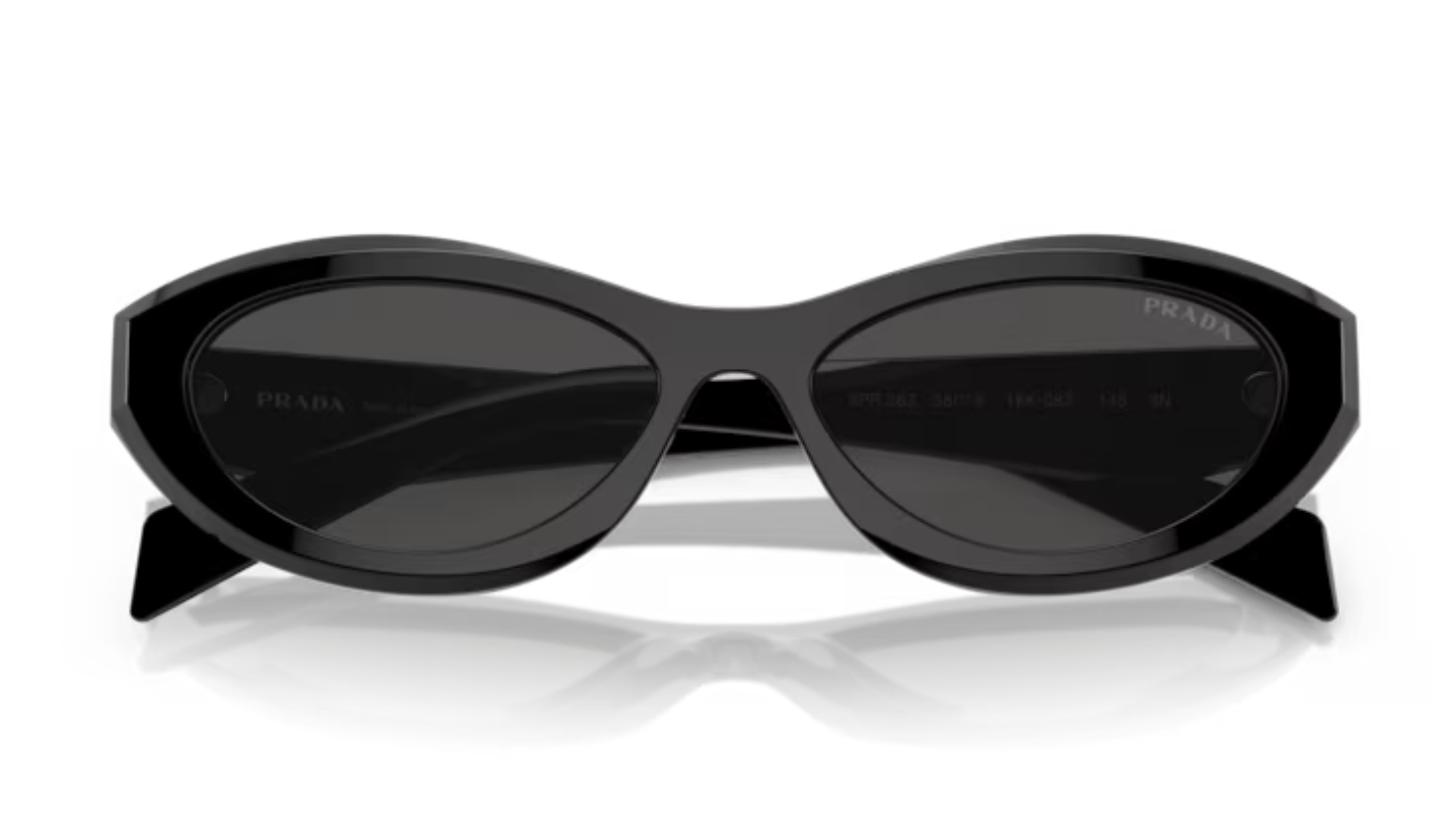 Prada Ladies Oval Black Frames