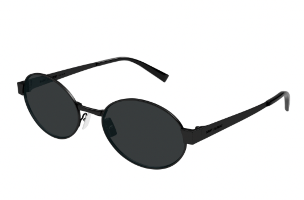 YSL Black Oval Metal Frames
