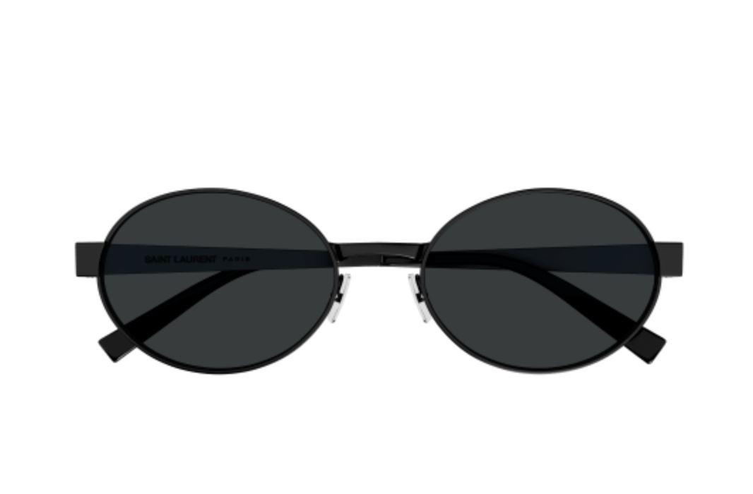 YSL Black Oval Metal Frames