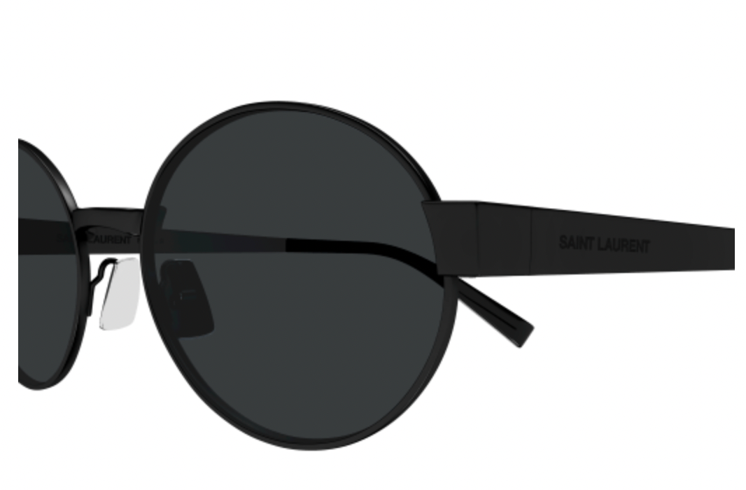 YSL Black Oval Metal Frames